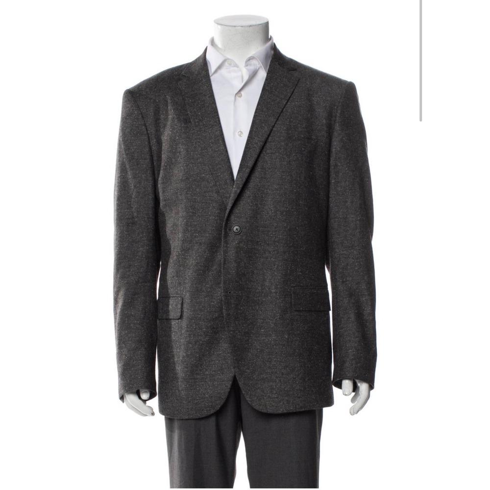 Theory Rodolf CF Heyward 2 Silk Wool Blazer Mens 44 Charcoal Grey‎ Sport Coat